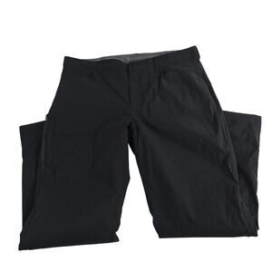 Eddie Bauer mens fleece lined tech pant black 40x32 hiking 6870